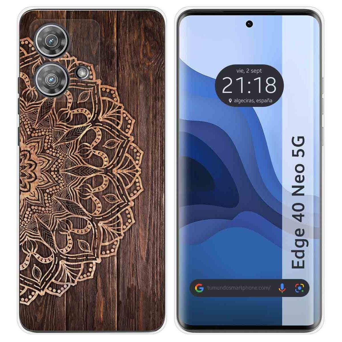 Funda Silicona para Motorola Edge 40 Neo 5G diseño Madera 06 Dibujos