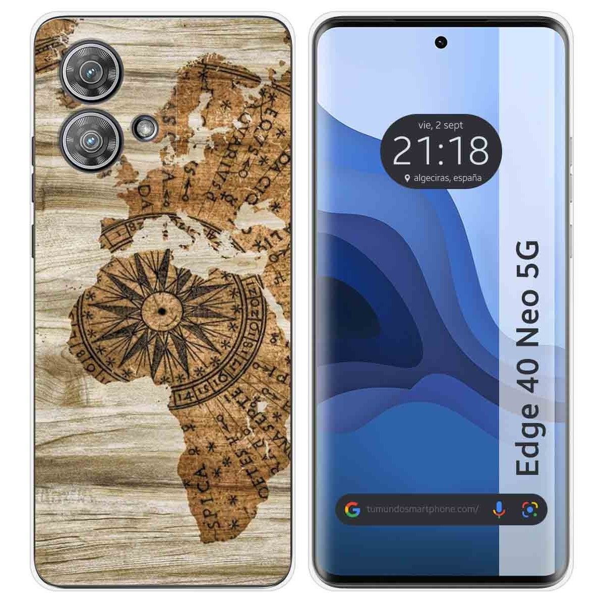 Funda Silicona para Motorola Edge 40 Neo 5G diseño Madera 07 Dibujos