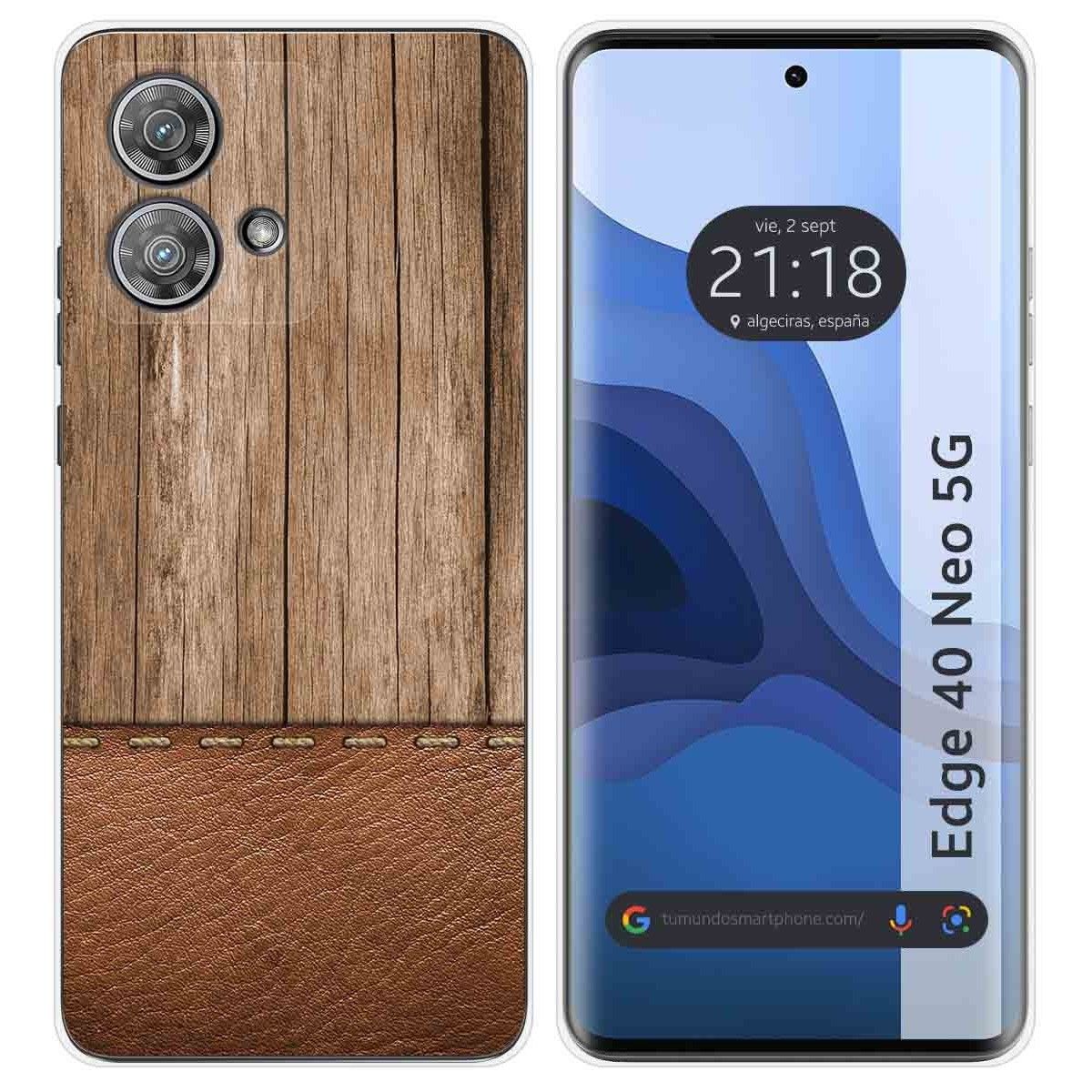 Funda Silicona para Motorola Edge 40 Neo 5G diseño Madera 09 Dibujos