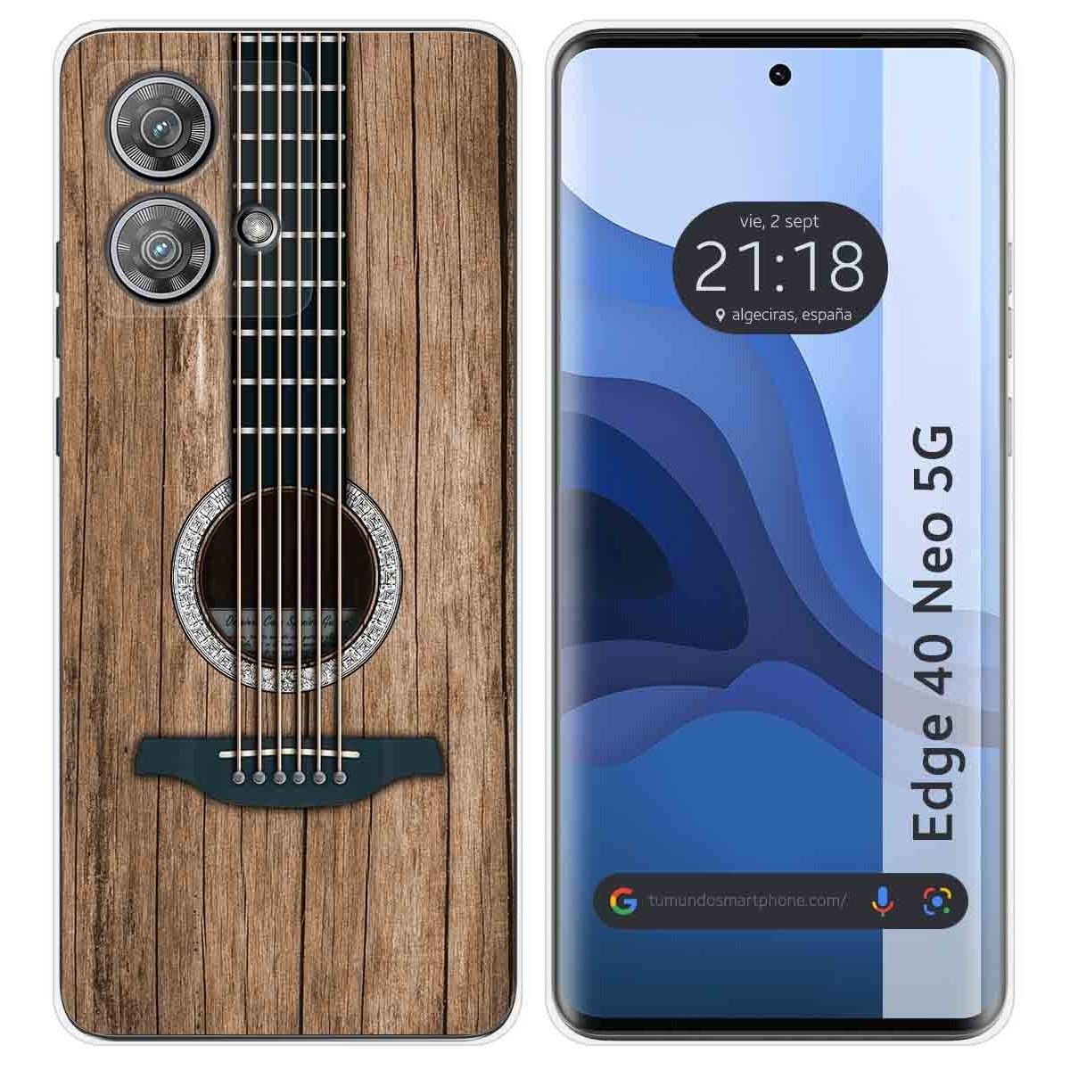 Funda Silicona para Motorola Edge 40 Neo 5G diseño Madera 11 Dibujos