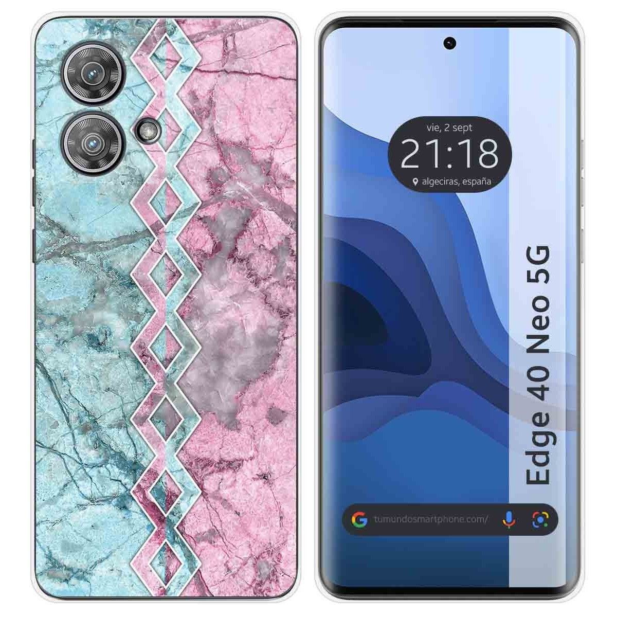 Funda Silicona para Motorola Edge 40 Neo 5G diseño Mármol 08 Dibujos