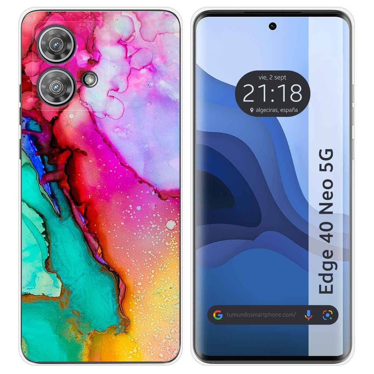 Funda Silicona para Motorola Edge 40 Neo 5G diseño Mármol 15 Dibujos