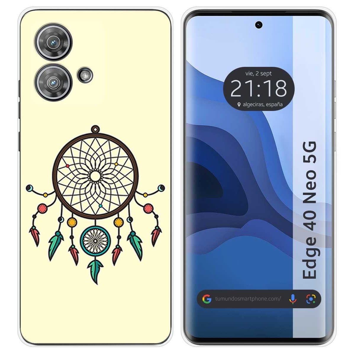 Funda Silicona para Motorola Edge 40 Neo 5G diseño Atrapasueños Dibujos