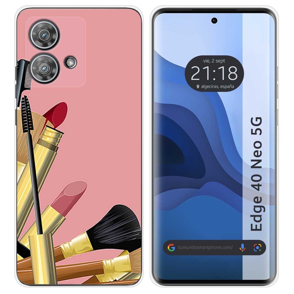 Funda Silicona para Motorola Edge 40 Neo 5G diseño Brochas Dibujos