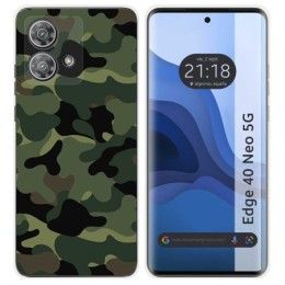 Funda Silicona para Motorola Edge 40 Neo 5G diseño Camuflaje Dibujos