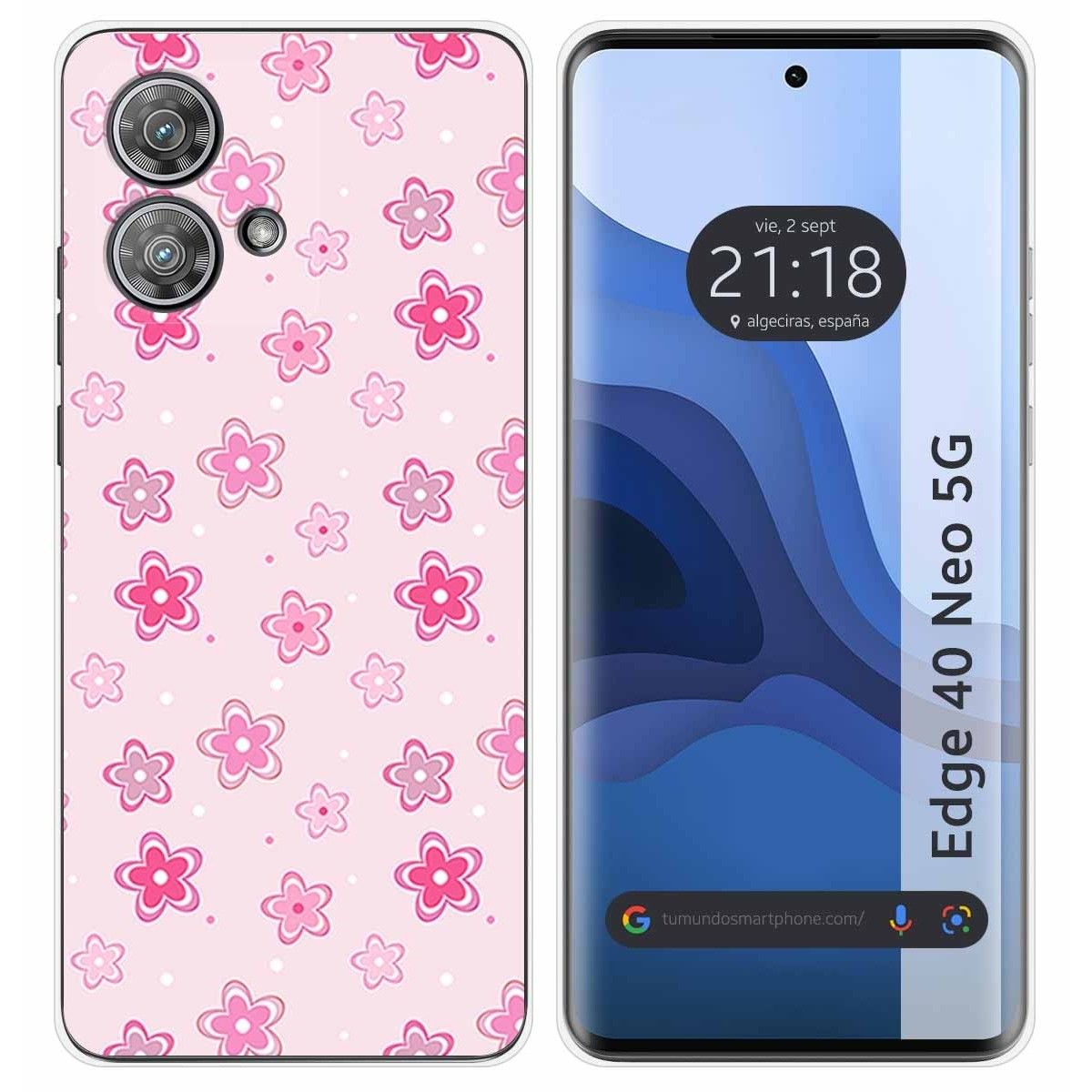 Funda Silicona para Motorola Edge 40 Neo 5G diseño Flores Dibujos