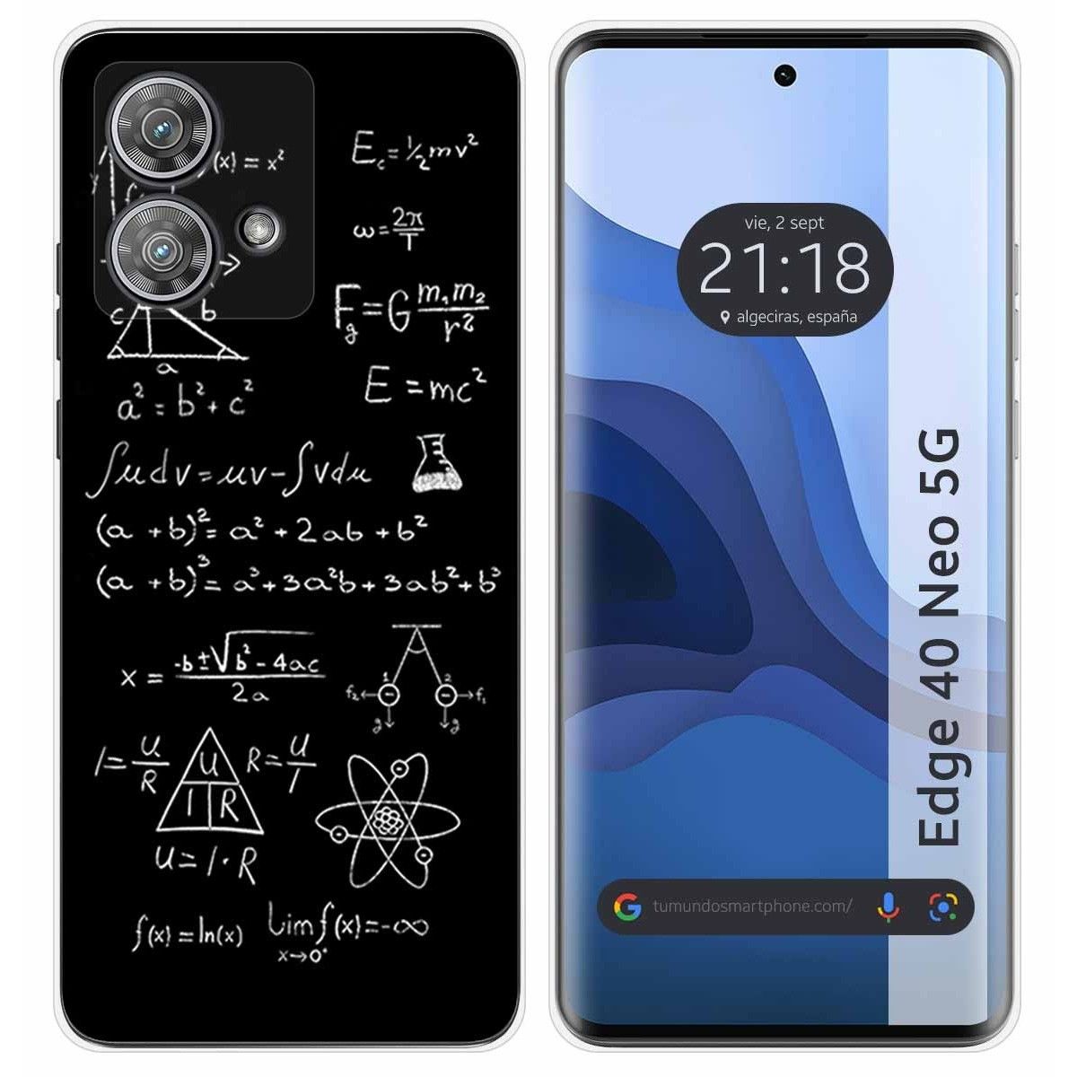 Funda Silicona para Motorola Edge 40 Neo 5G diseño Formulas Dibujos