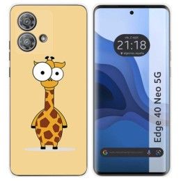 Funda Silicona para Motorola Edge 40 Neo 5G diseño Jirafa Dibujos