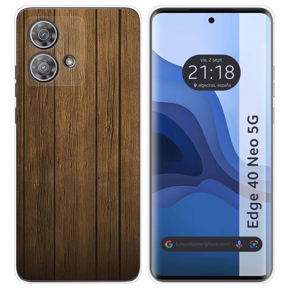 Funda Silicona para Motorola Edge 40 Neo 5G diseño Madera Dibujos