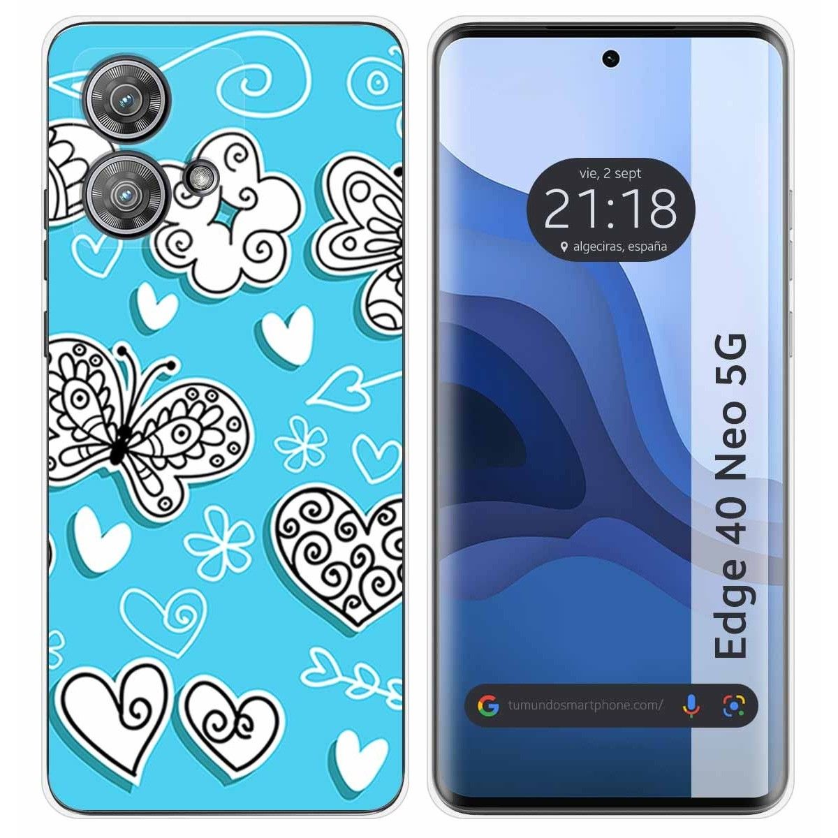 Funda Silicona para Motorola Edge 40 Neo 5G diseño Mariposas Dibujos