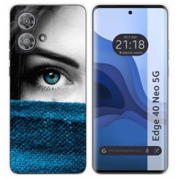 Funda Silicona para Motorola Edge 40 Neo 5G diseño Ojo Dibujos