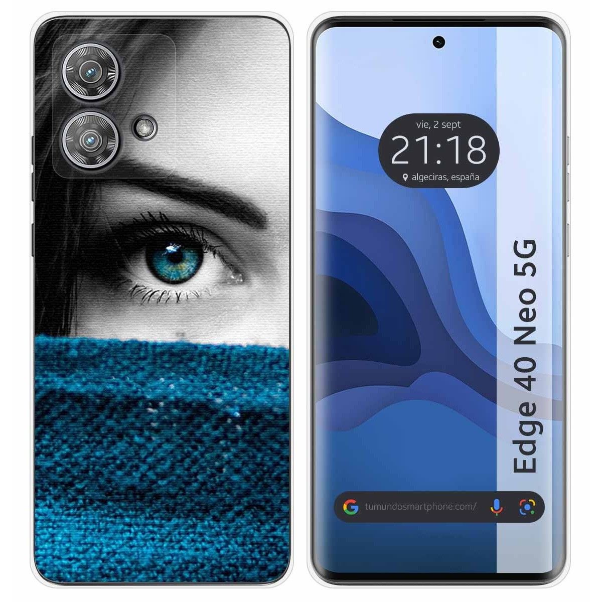 Funda Silicona para Motorola Edge 40 Neo 5G diseño Ojo Dibujos