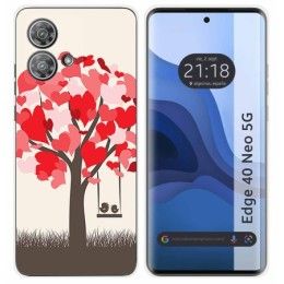 Funda Silicona para Motorola Edge 40 Neo 5G diseño Pajaritos Dibujos