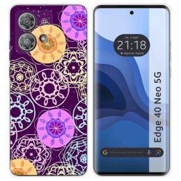 Funda Silicona para Motorola Edge 40 Neo 5G diseño Radial Dibujos