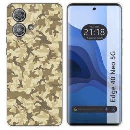 Funda Silicona para Motorola Edge 40 Neo 5G diseño Sand Camuflaje Dibujos