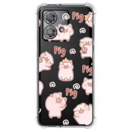 Funda Silicona Antigolpes para Motorola Edge 40 Neo 5G diseño Cerdos Dibujos