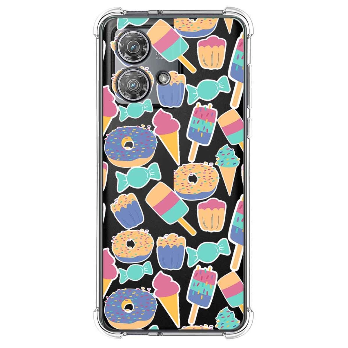 Funda Silicona Antigolpes para Motorola Edge 40 Neo 5G diseño Dulces 02 Dibujos