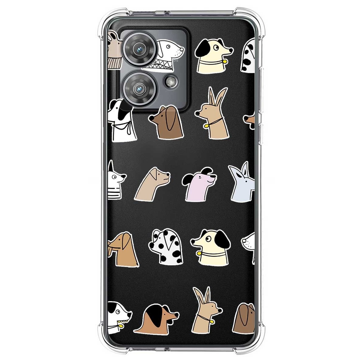 Funda Silicona Antigolpes para Motorola Edge 40 Neo 5G diseño Perros Dibujos