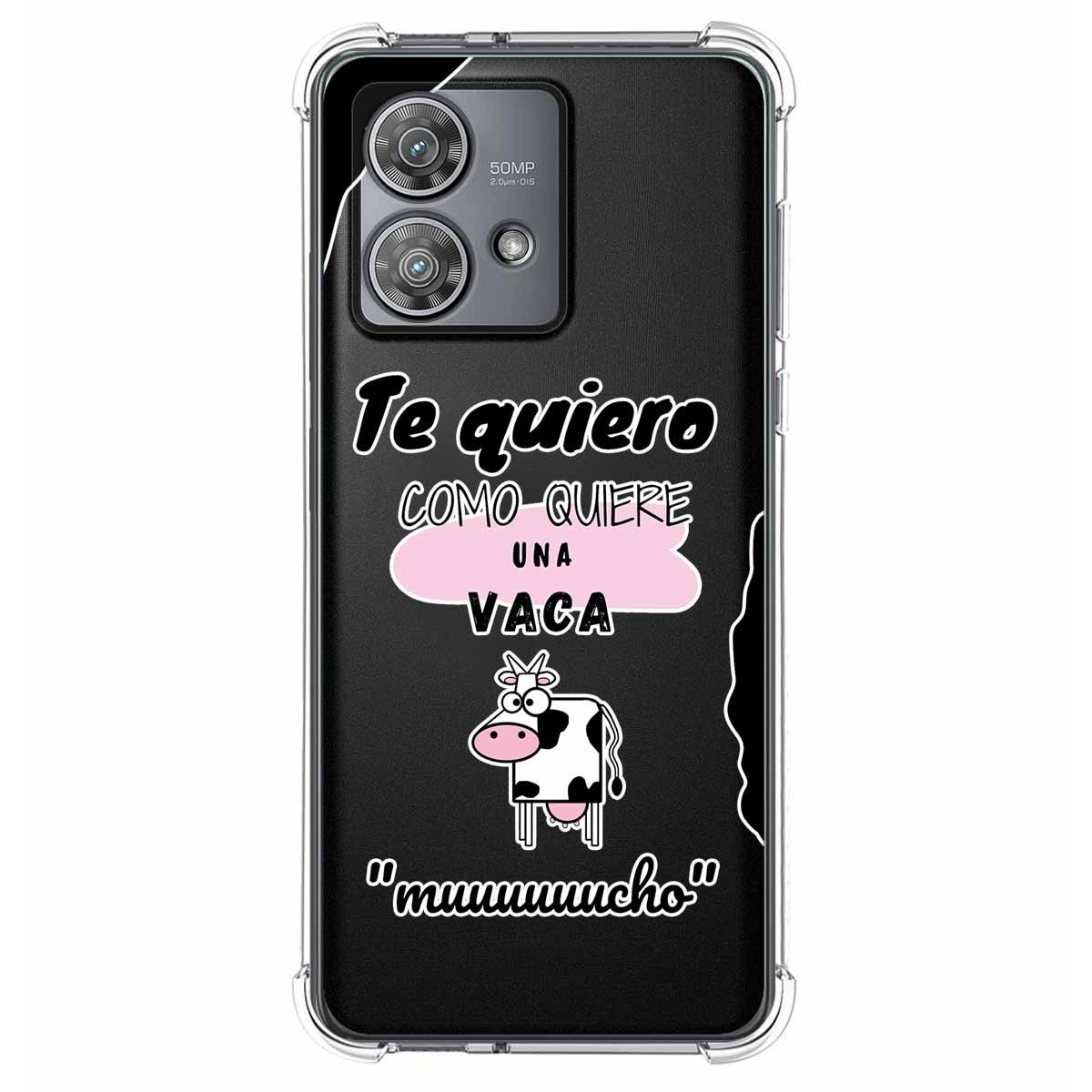 Funda Silicona Antigolpes para Motorola Edge 40 Neo 5G diseño Vaca Dibujos