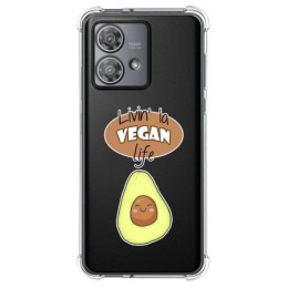 Funda Silicona Antigolpes para Motorola Edge 40 Neo 5G diseño Vegan Life Dibujos