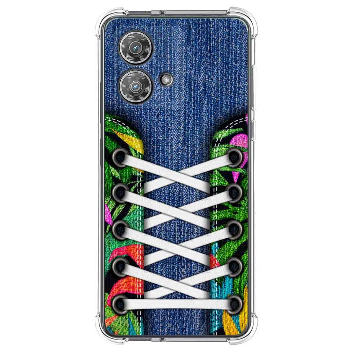 Funda Silicona Antigolpes para Motorola Edge 40 Neo 5G diseño Zapatillas 13 Dibujos