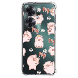 Funda Silicona Antigolpes para Oppo Reno 11F 5G diseño Cerdos Dibujos