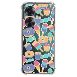 Funda Silicona Antigolpes para Oppo Reno 11F 5G diseño Dulces 02 Dibujos