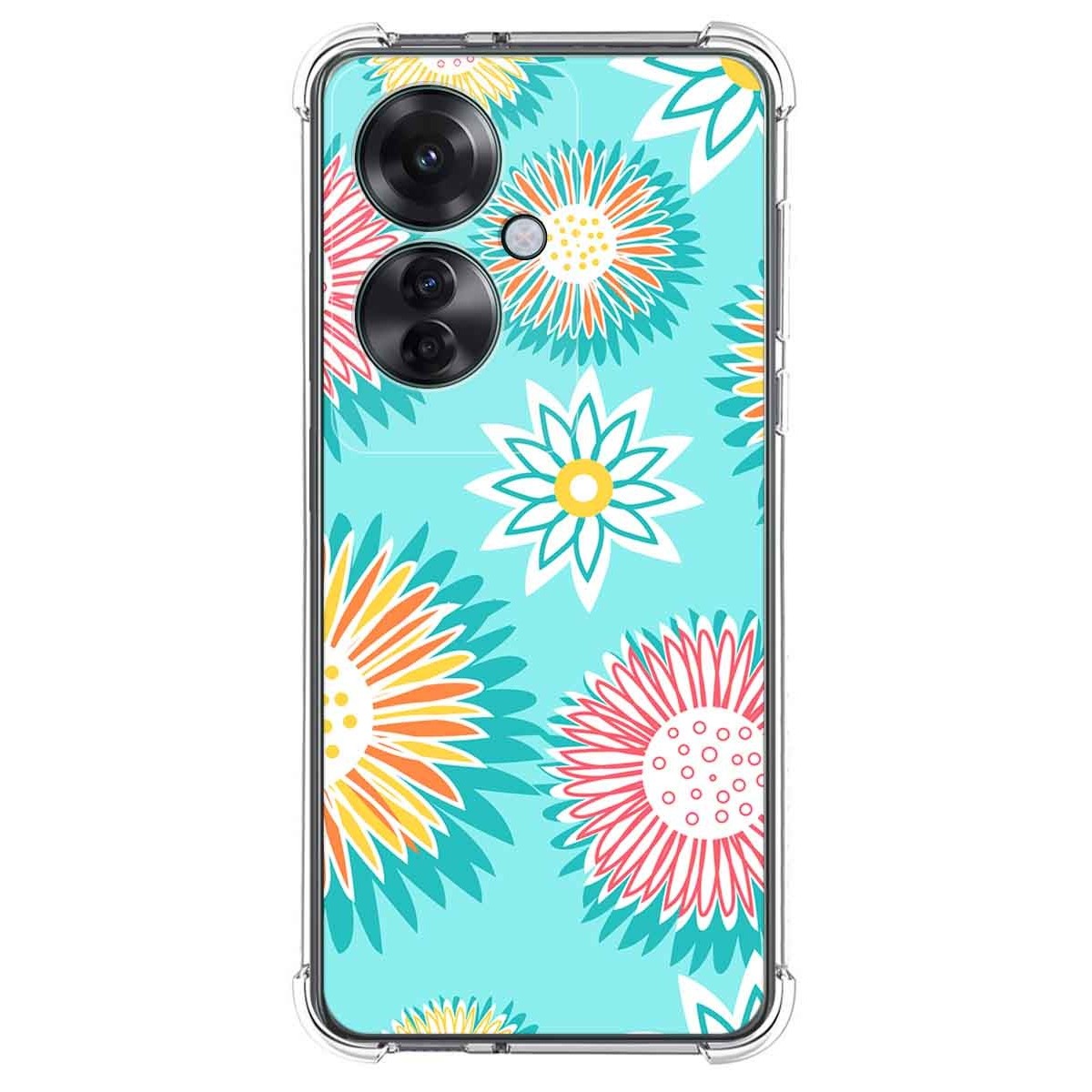 Funda Silicona Antigolpes para Oppo Reno 11F 5G diseño Flores 05 Dibujos