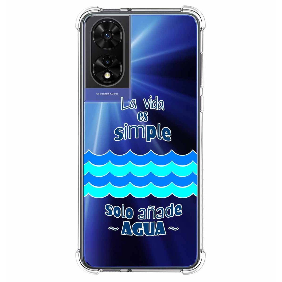 Funda Silicona Antigolpes para TCL 505 diseño Agua Dibujos