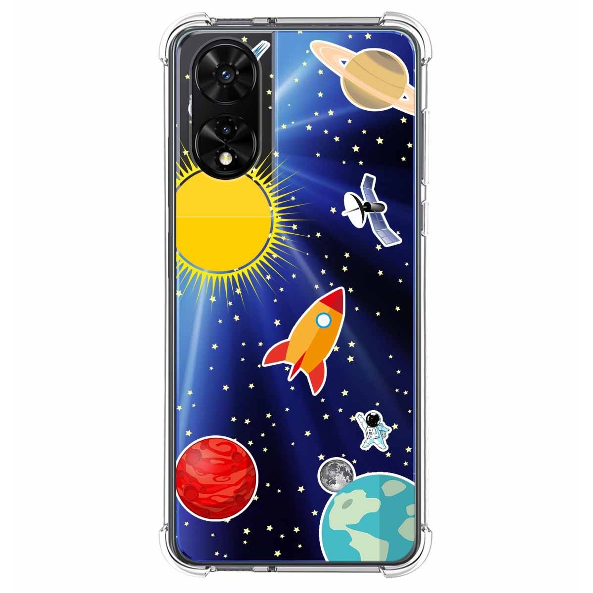 Funda Silicona Antigolpes para TCL 505 diseño Espacio Dibujos