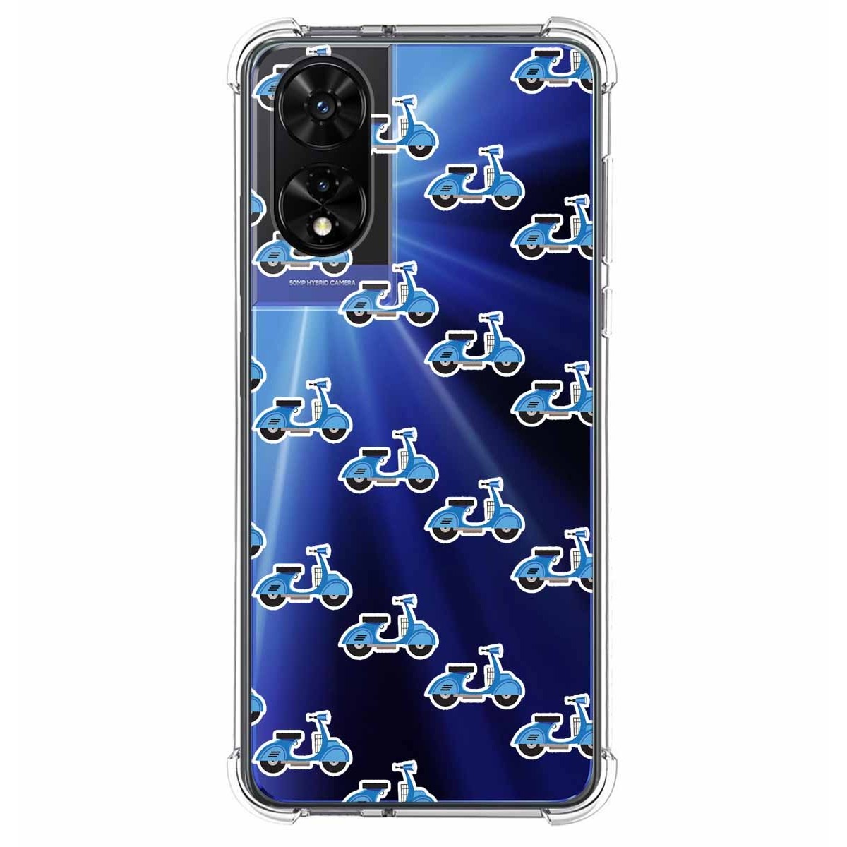 Funda Silicona Antigolpes para TCL 505 diseño Scooter Dibujos