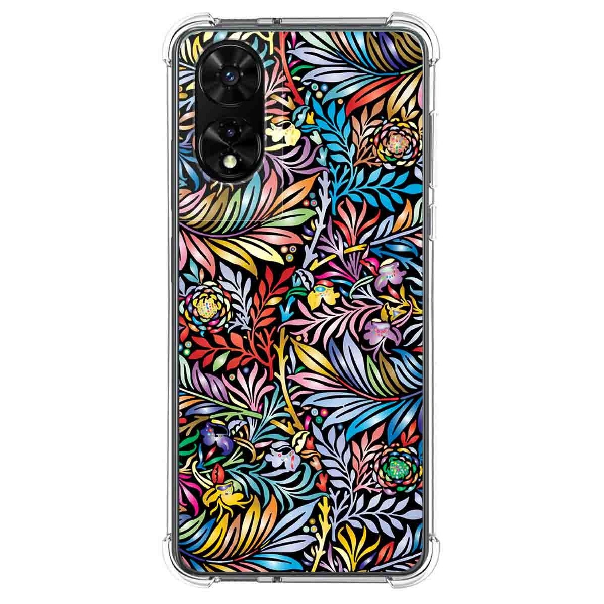 Funda Silicona Antigolpes para TCL 505 diseño Flores 04 Dibujos