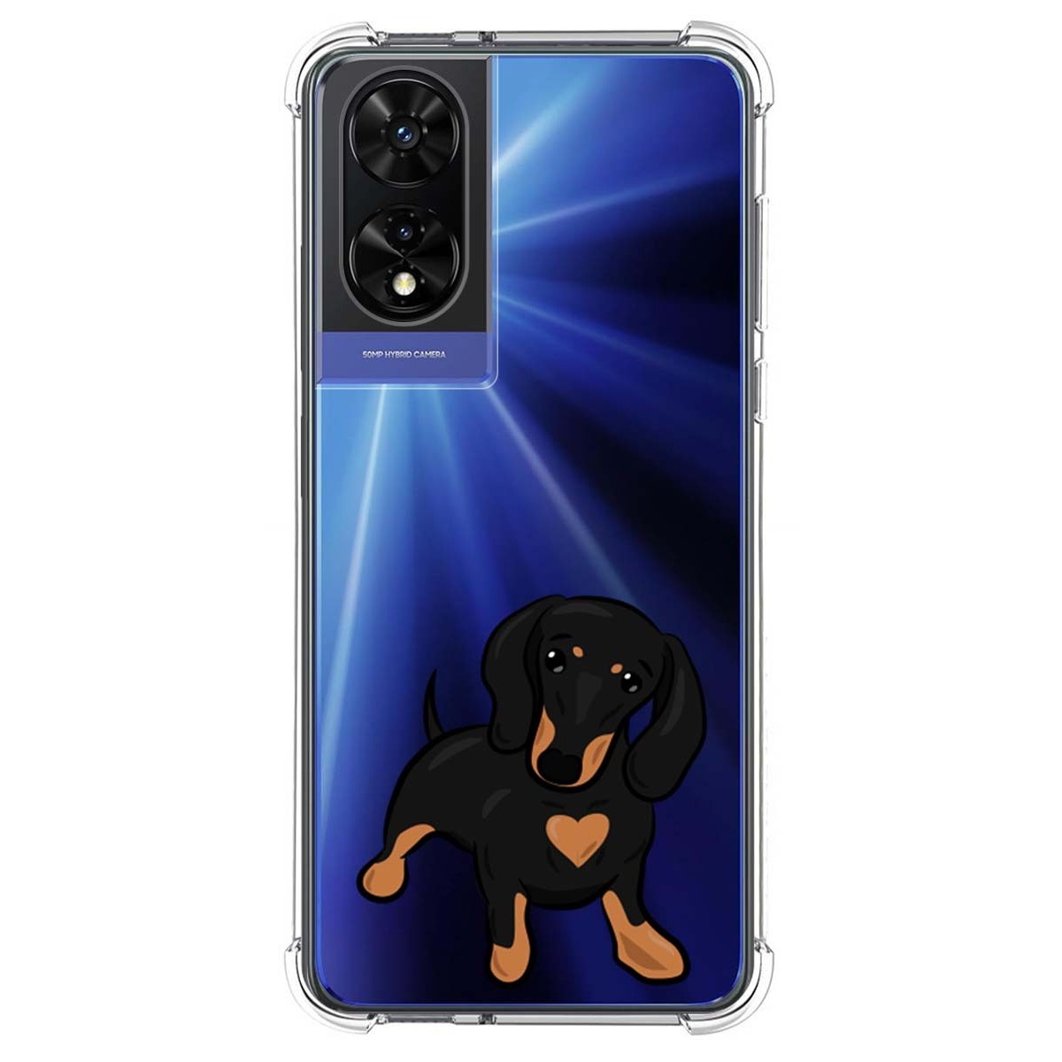 Funda Silicona Antigolpes para TCL 505 diseño Perros 04 Dibujos