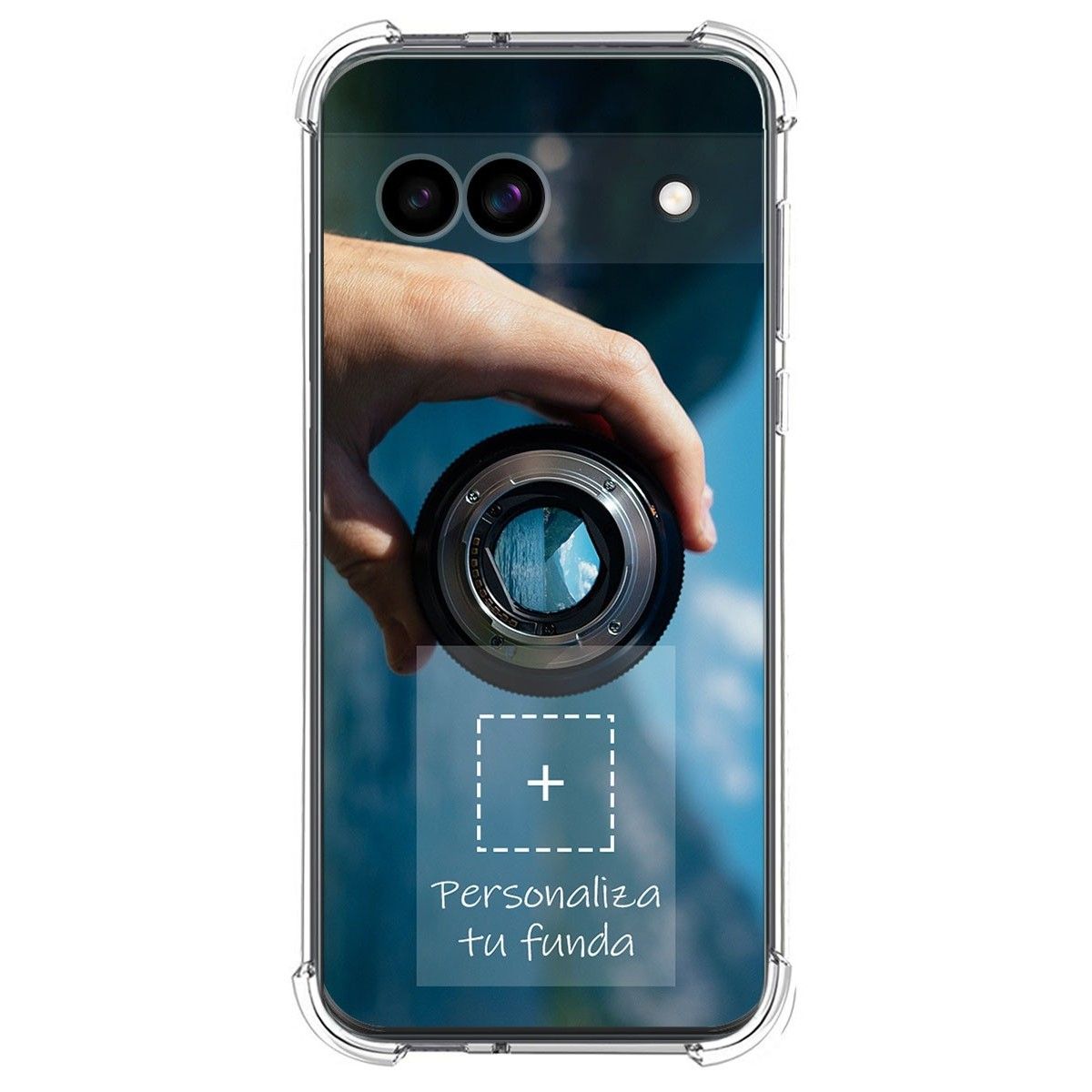 Personaliza tu Funda Silicona AntiGolpes Transparente con tu Fotografía para Google Pixel 8a 5G Dibujo Personalizada