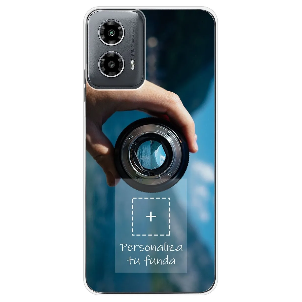 Personaliza tu Funda Silicona Gel Tpu Transparente con tu Fotografia para Motorola Moto G34 5G Dibujo Personalizada