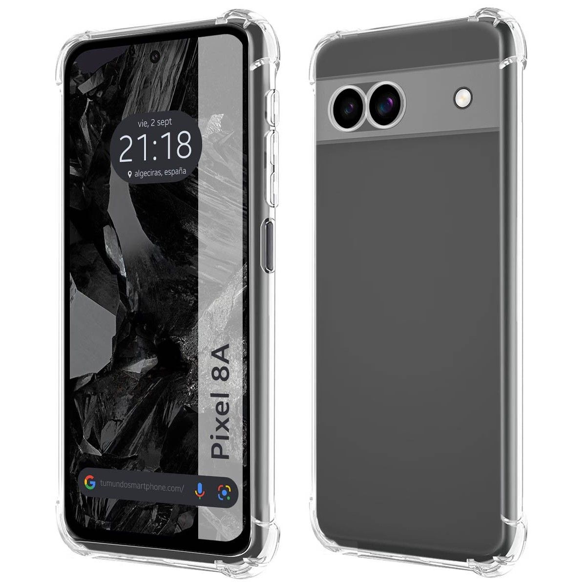 Funda Silicona Antigolpes Transparente para Google Pixel 8a 5G