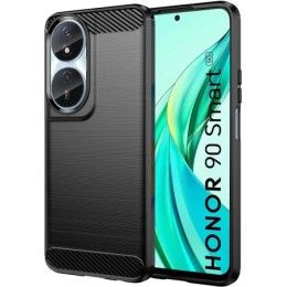 Funda Gel Tpu Tipo Carbon Negra para Huawei Honor X7b