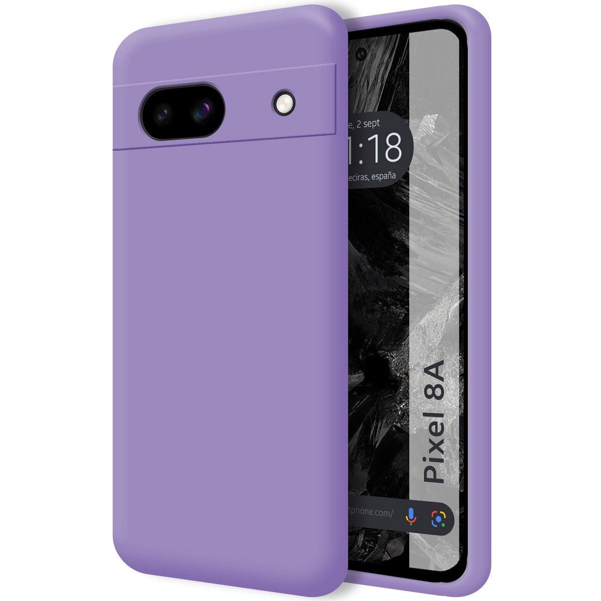 Funda Silicona Líquida Ultra Suave para Google Pixel 8a 5G color Morada