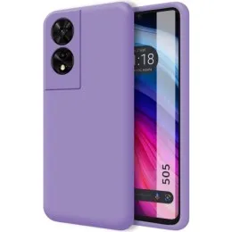 Funda Silicona Líquida Ultra Suave para TCL 505 color Morada