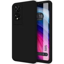 Funda Silicona Líquida Ultra Suave para TCL 505 color Negra