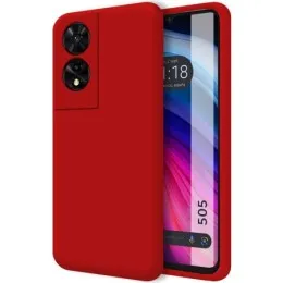 Funda Silicona Líquida Ultra Suave para TCL 505 color Roja