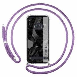 Funda Colgante Transparente para Google Pixel 8a 5G con Cordon Morado