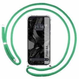 Funda Colgante Transparente para Google Pixel 8a 5G con Cordon Verde Agua