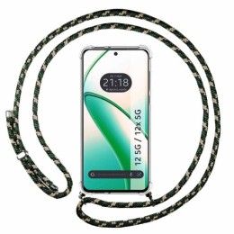 Funda Colgante Transparente para Realme 12 5G / 12x 5G con Cordon Verde / Dorado