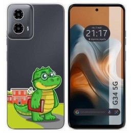 Funda Silicona Transparente para Motorola Moto G34 5G diseño Coco Dibujos