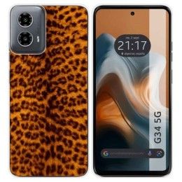 Funda Silicona para Motorola Moto G34 5G diseño Animal 03 Dibujos