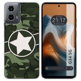 Funda Silicona para Motorola Moto G34 5G diseño Camuflaje 01 Dibujos