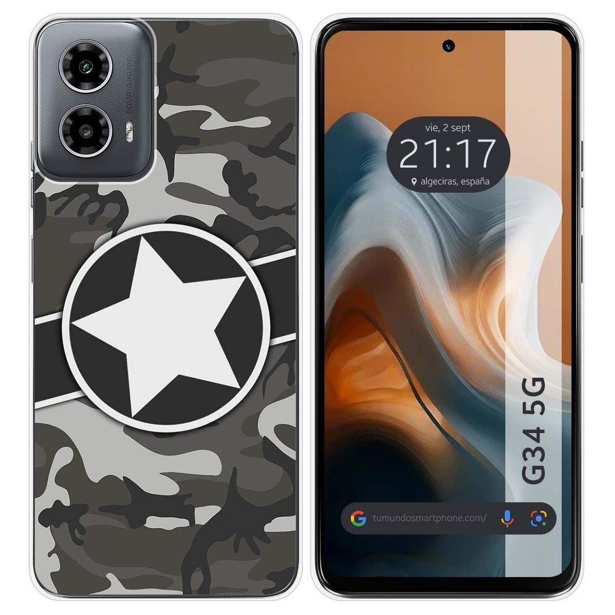 Funda Silicona para Motorola Moto G34 5G diseño Camuflaje 02 Dibujos