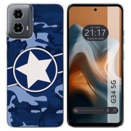 Funda Silicona para Motorola Moto G34 5G diseño Camuflaje 03 Dibujos