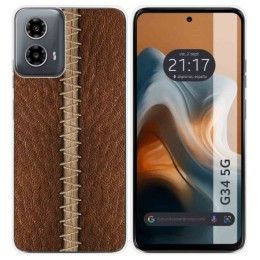 Funda Silicona para Motorola Moto G34 5G diseño Cuero 01 Dibujos